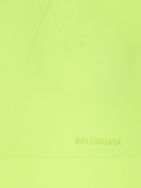Balenciaga high-neck cropped top - Green
