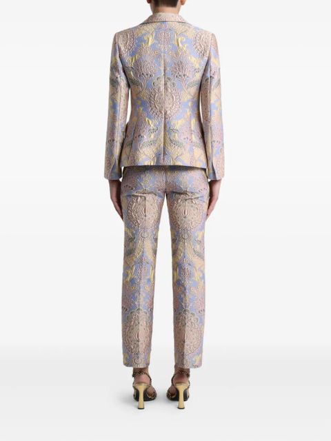 ETRO floral-jacquard blazer - Blue