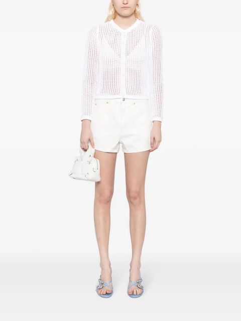 Alexander Wang high-waisted logo cut-out shorts - White - zdjęcie produktu nr 2