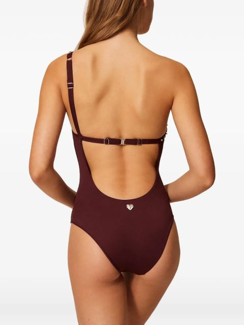 TWINSET one-shoulder embroidered swimsuit