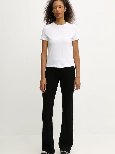 Guess t-shirt bawełniany CLELIA damski kolor biały V5BI10 I3Z14