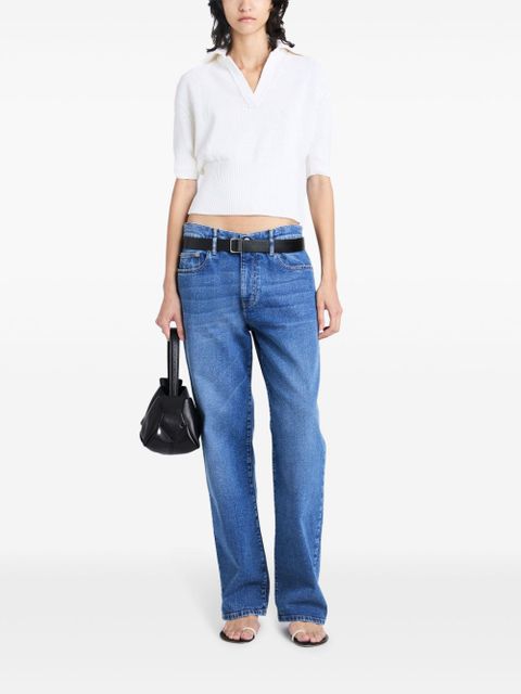 Proenza Schouler Reeve cotton-blend polo top - White