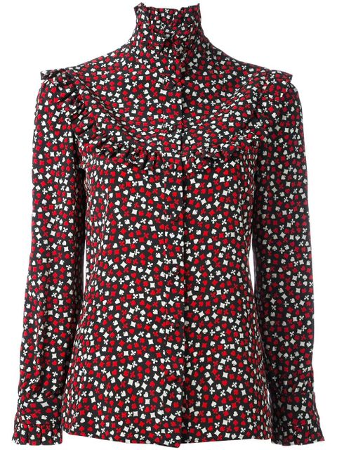 Saint Laurent suit of cards printed shirt - Multicolour - zdjęcie produktu nr 1