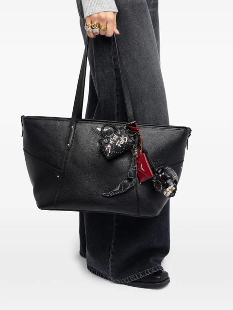 Zadig&Voltaire Love Message leather pouch charm - Red