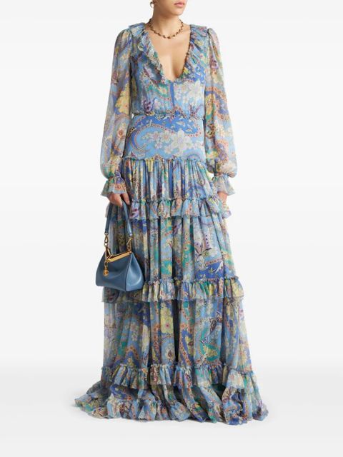 ETRO floral maxi dress - Blue - zdjęcie produktu nr 2