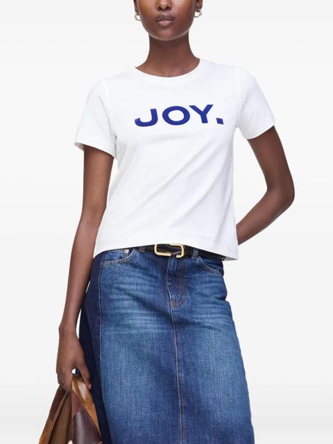 Marc Jacobs Joy velvet-logo T-shirt - White