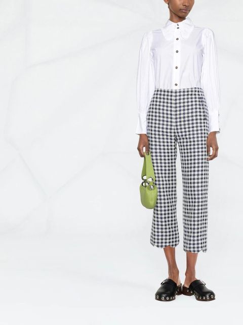 GANNI balloon-sleeve shirt - White