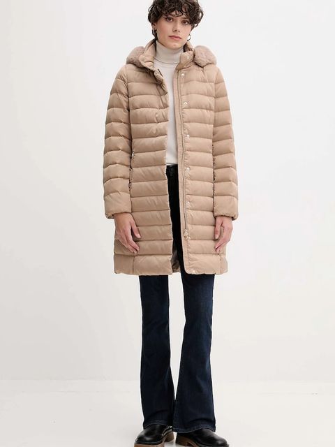 Geox kurtka puchowa BETTANIE kolor beżowy zimowa W5626H T3122