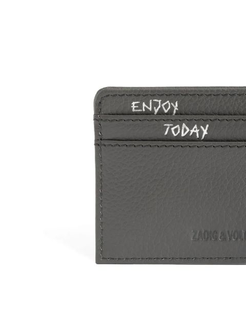 Zadig&Voltaire leather cardholder - Grey