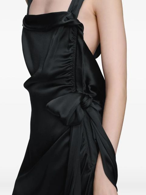 Maison Margiela bow-detail asymmetric gown - Black