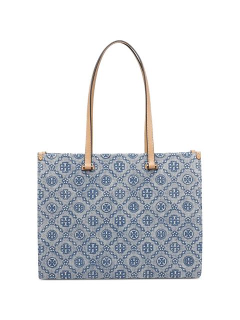 Tory Burch T Monogram denim tote bag - Blue - zdjęcie produktu nr 1