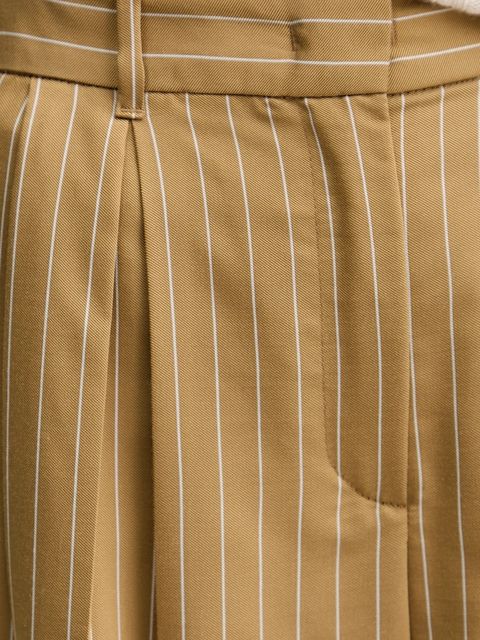 MAX&Co. spodnie damskie kolor zielony szerokie high waist 2526136071200