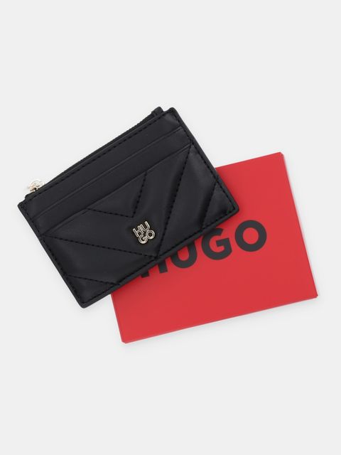 HUGO portfel Chris 2.0 QU_Card Z damski kolor czarny 50557981