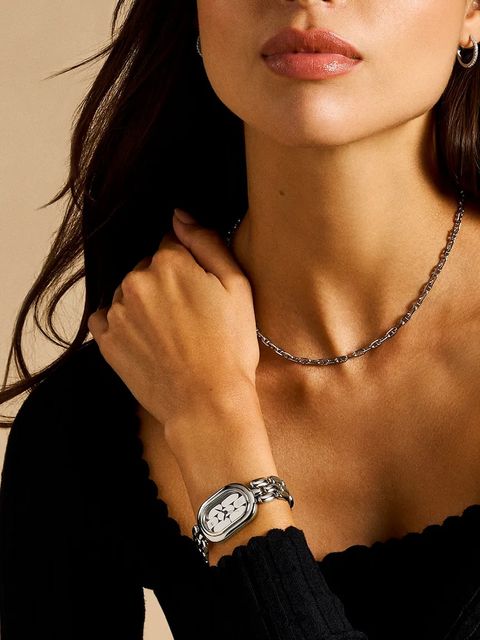 Fossil zegarek damski kolor srebrny ES5381