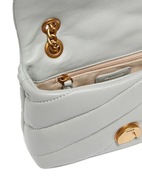 PINKO baby Love quilted chain cross body bag - Grey