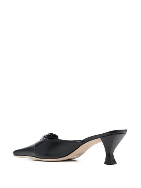BY FAR Evelyn leather mules - Black