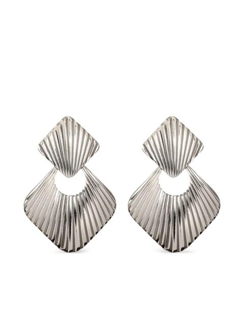 Jennifer Behr Demetra ridged earrings - Silver - zdjęcie produktu nr 1