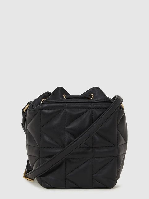 Karl Lagerfeld torebka skórzana K/KUILT kolor czarny A4W30088 - zdjęcie produktu nr 2