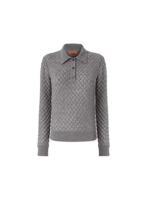 Missoni cashmere polo shirt - Grey - zdjęcie produktu nr 2