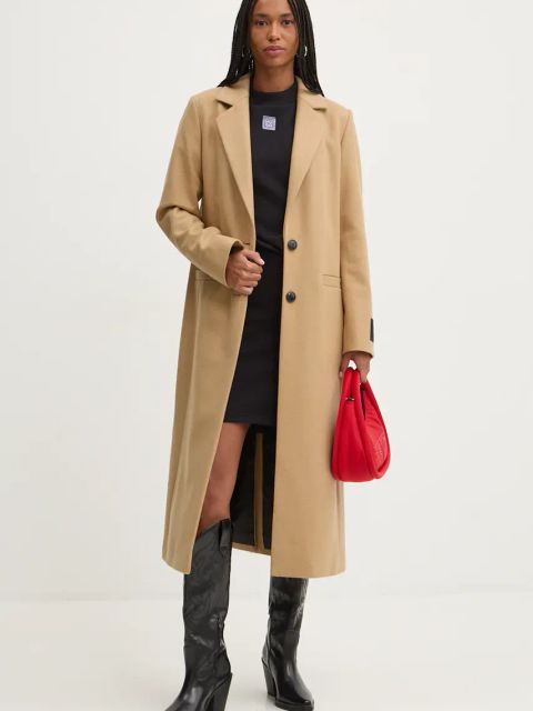 HUGO sukienka bawełniana kolor czarny mini oversize 50522762