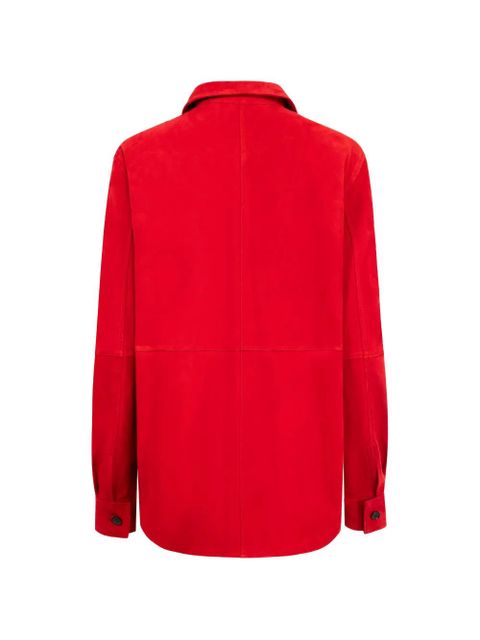 TOTEME buttoned suede overshirt - Red - zdjęcie produktu nr 2