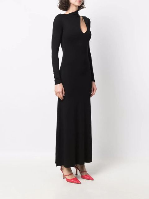 MANURÍ cut-out detail long-sleeve dress - Black - zdjęcie produktu nr 2