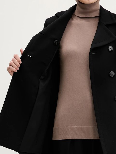 Sisley płaszcz kolor czarny 2OUALN05Z