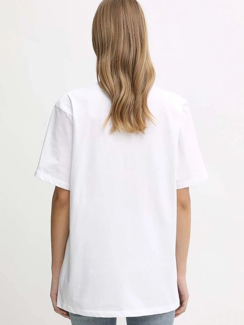 Rotate t-shirt bawełniany damski kolor biały 114722400