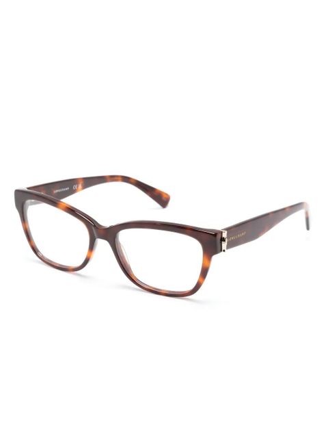 Longchamp tortoiseshell-effect square-frame glasses - Brown - zdjęcie produktu nr 2