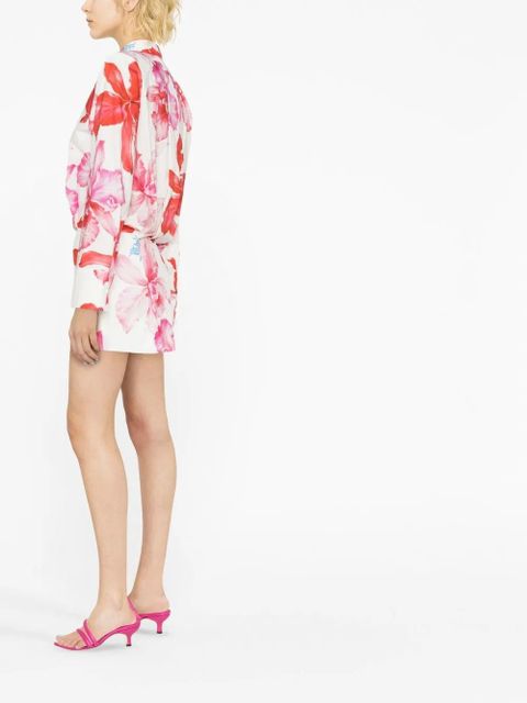 The Attico Margot floral-print minidress - Pink