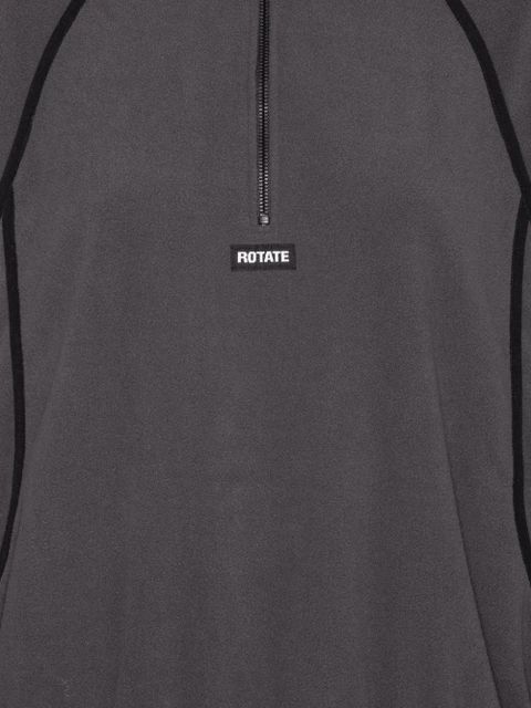 ROTATE BIRGER CHRISTENSEN half-zip fleece sweater - Grey