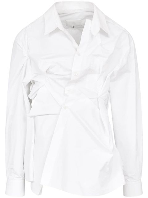 Maison Margiela asymmetric gathered shirt - White - zdjęcie produktu nr 1