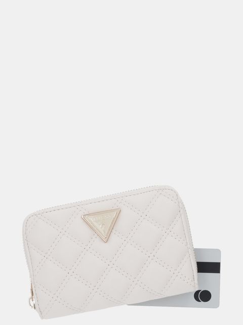 Guess portfel GIULLY damski kolor biały SWQG96 73140