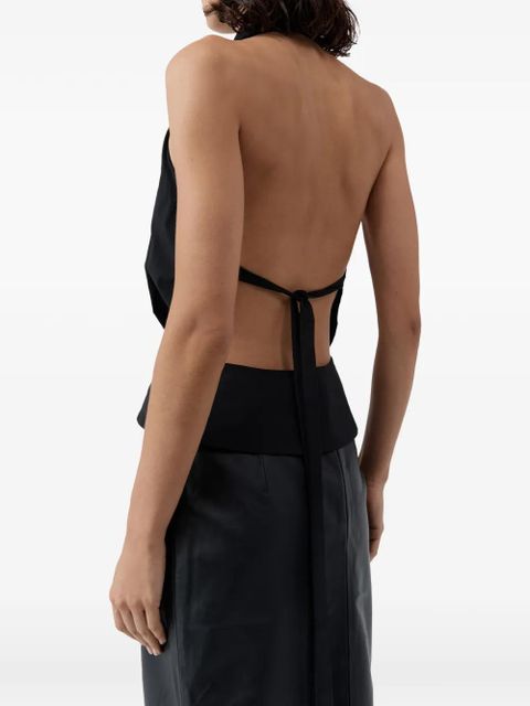 St. Agni halterneck wrap top - Black - zdjęcie produktu nr 2