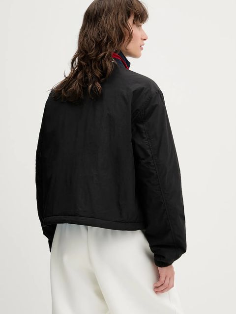 Tommy Jeans kurtka kolor czarny przejściowa oversize DW0DW21436