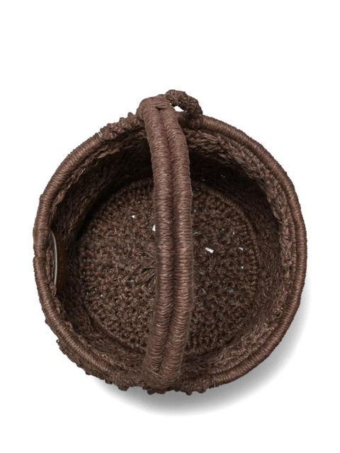 Tory Burch Ella hand-crocheted popcorn bucket bag - Brown