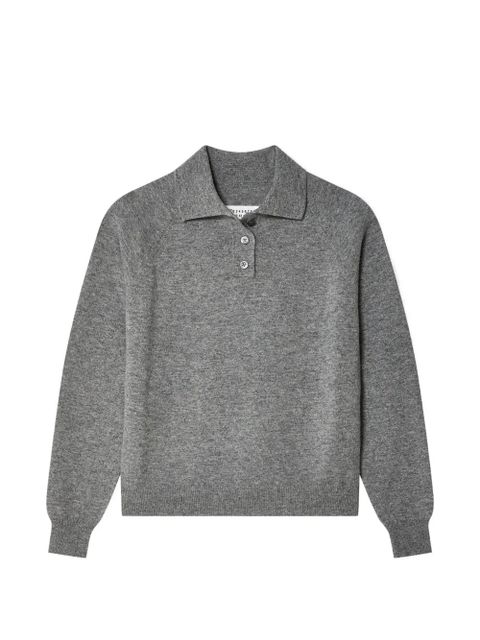 Maison Margiela fine-knit polo shirt - Grey - zdjęcie produktu nr 1