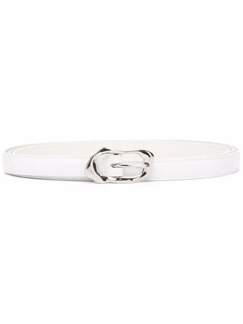 Alexander McQueen buckle leather belt - White - zdjęcie produktu nr 1