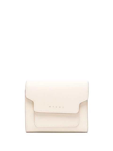 Marni logo-stamp leather wallet - Neutrals - zdjęcie produktu nr 1