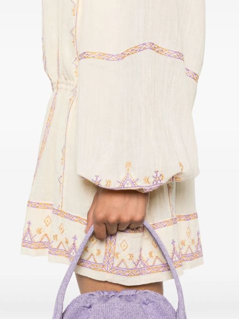 MARANT ÉTOILE Parsley organic cotton mini dress - Neutrals