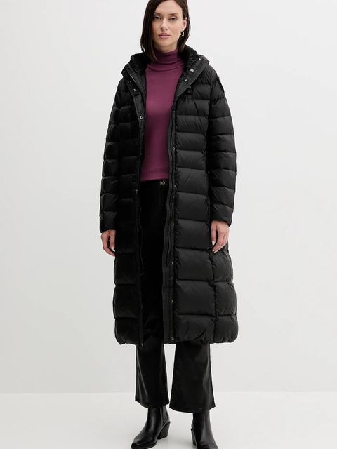 Gaudi spodnie damskie kolor czarny dzwony high waist 521BD25016