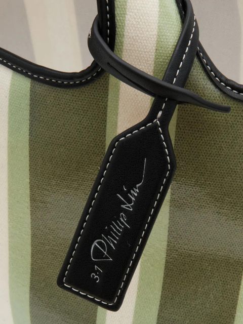 3.1 Phillip Lim mini Market stripe tote bag - Green