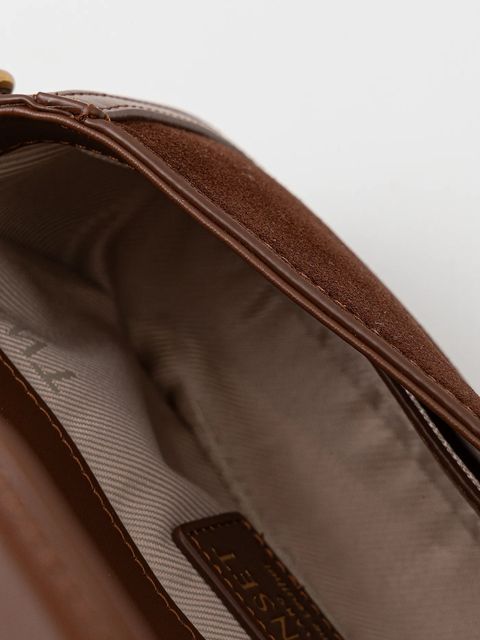 Twinset torebka skórzana kolor brązowy 252TD8371 - zdjęcie produktu nr 2