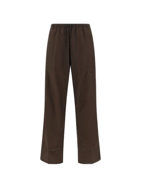 Yves Salomon perforated leather insert pants - Brown - zdjęcie produktu nr 1