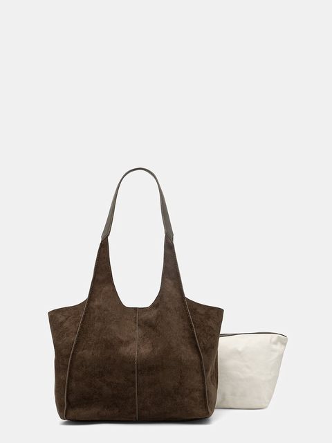 Medicine torebka shopper damska z imitacji zamszu - zdjęcie produktu nr 1