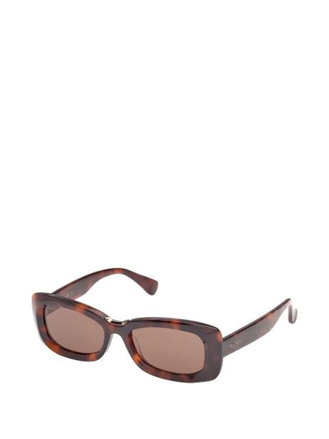 Max Mara Eyewear rectangle-frame sunglasses - Brown - zdjęcie produktu nr 2