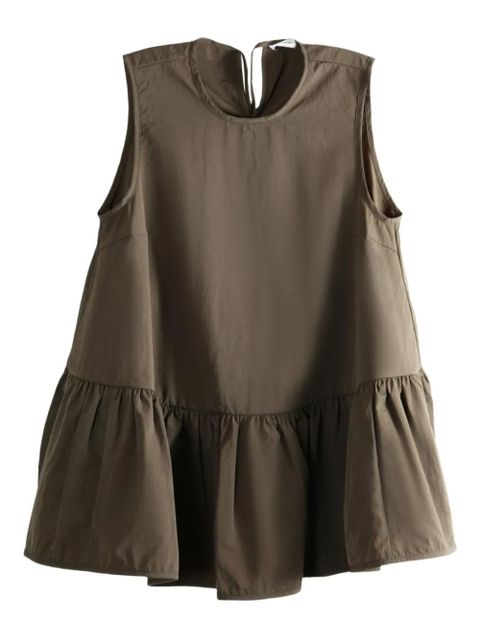 Cecilie Bahnsen ruffled sleeveless top - Brown - zdjęcie produktu nr 1