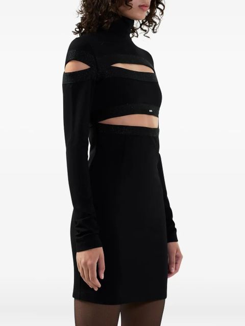 GCDS cut-out mini dress - Black