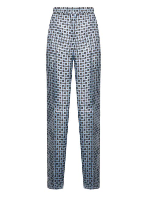Max Mara geometric-print trousers - Blue - zdjęcie produktu nr 1