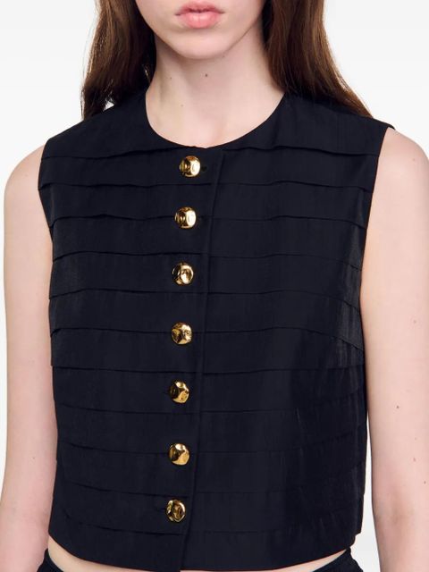 SANDRO Eilat cropped top - Black